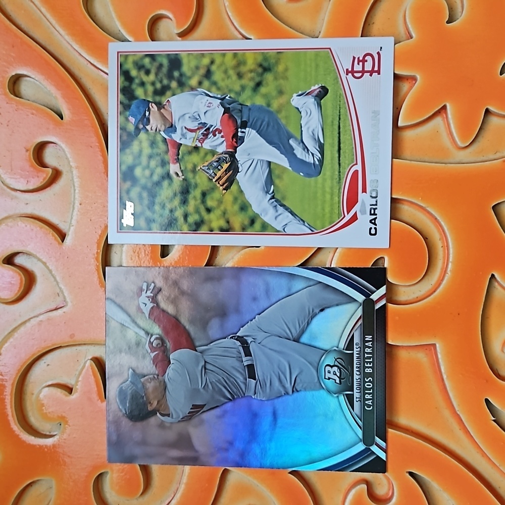 Topps Carlos Beltran Saint Louis Cardinals #95 Platinum and #527 2 Pack